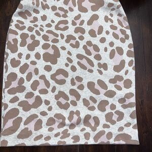 Ann Taylor Factory Brown and Cream A-Line Skirt